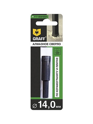 Сверло алмазное по керамограниту GRAFF 14мм 238x286 в Материке