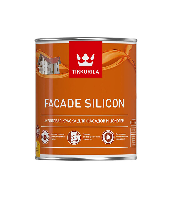 Краска Tikkurila Facade Silicon фасадная VVA гл/мат, 0,9л 586x674 Краска Tikkurila Facade Silicon фасадная VVA гл/мат, 0,9л 586x674 в Материке