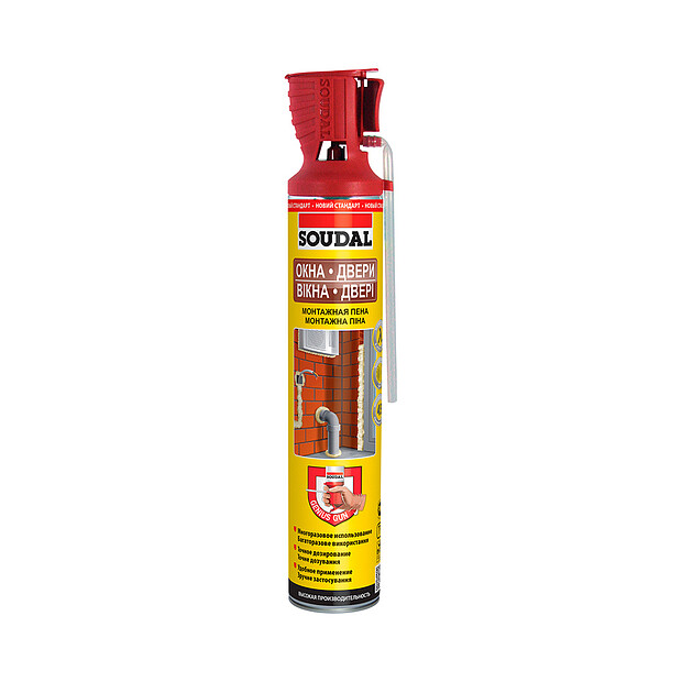 Пена монтажная SOUDAL Yellow Genius Gun Winter зима 750мл