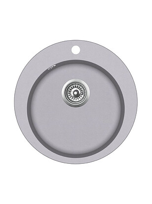 Мойка CLARUS SR100-202W круглая D505мм гранит-алюметаллик с выпуском 238x286 в Материке