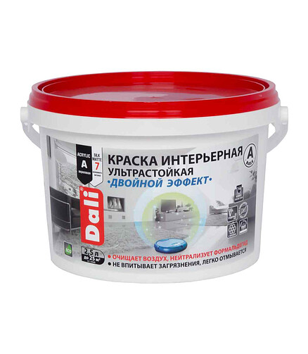 Краска DALI Двойной эффект белая, 2,5л 438x503 в Материке - Вариант 2