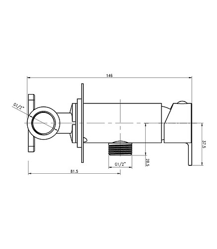 Смеситель BIDET EVO GA042602MB (для биде) встраиваемый, матовый черный 438x503 в Материке - Вариант 2