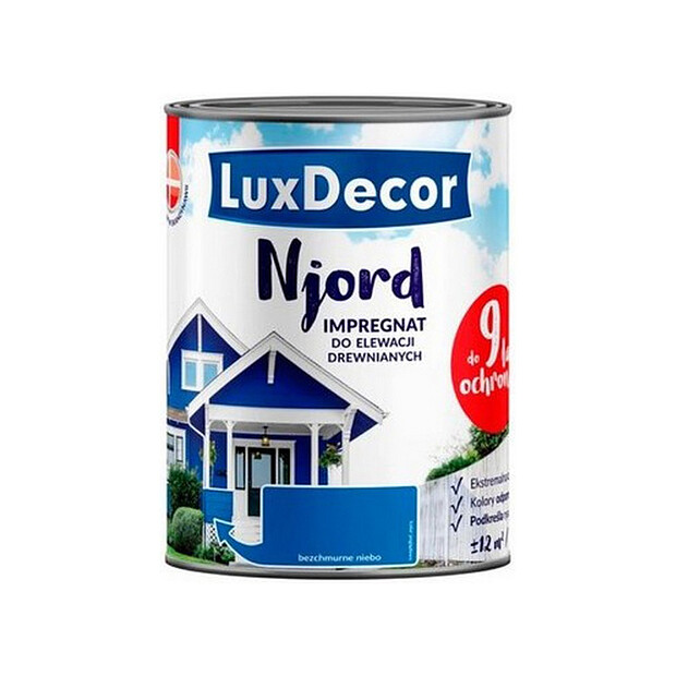 Краска LuxDecor Njord антисептик д/древесины Безоблачное небо 2,5л