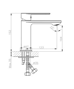 Смеситель HAIBA HB10590-7 (для умывальника) черный