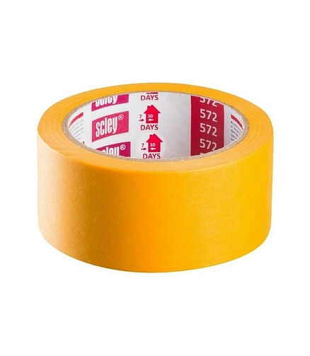 Лента малярная SCLEY супертонкая, желтая,572, 38мм*33м 438x503 в Материке