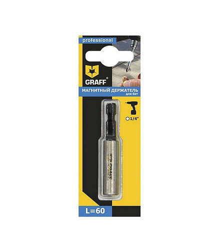 Держатель д/бит GRAFF Expert 60мм 438x503 в Материке