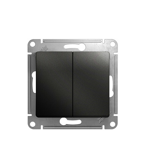 Выключатель SE GLOSSA GSL000751 2кл. антрацит 586x674 Выключатель SE GLOSSA GSL000751 2кл. антрацит 586x674 в Материке