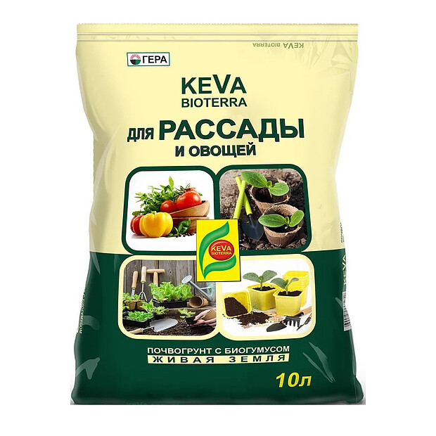 БиоГрунт для рассады и овощей KEVA BIOTERRA (10л) 620x620 в Материке