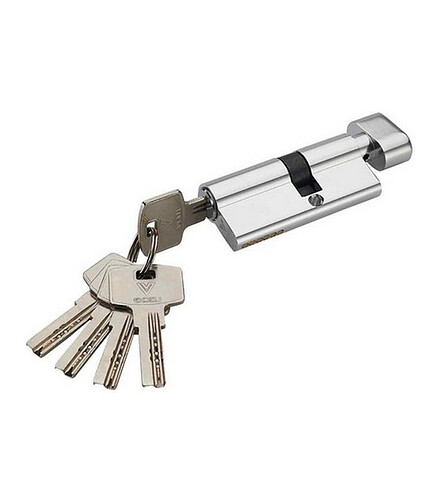 Механизм цилиндр. LOCKIT AL 70 (30/40) NI, никель (ключ\ключ) 438x503 в Материке