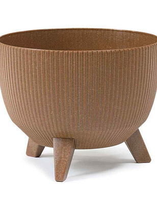 Кашпо ROMA JUMPER wood с вставкой (29x18см) пластик дерево LA963-38 238x286 в Материке