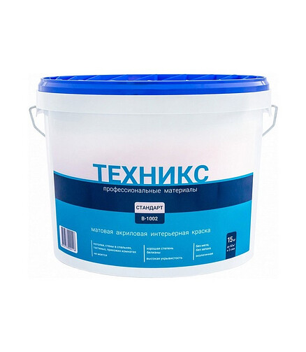 Краска ТЕХНИКС стандарт белая, 15кг 438x503 в Материке