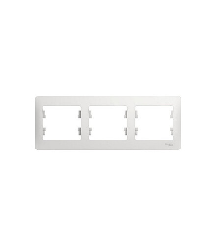 Рамка SE GLOSSA GSL000103 3мест. белый 438x503 в Материке