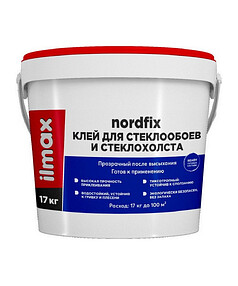 Клей ILMAX ready nordfix д/стеклообоев 17кг