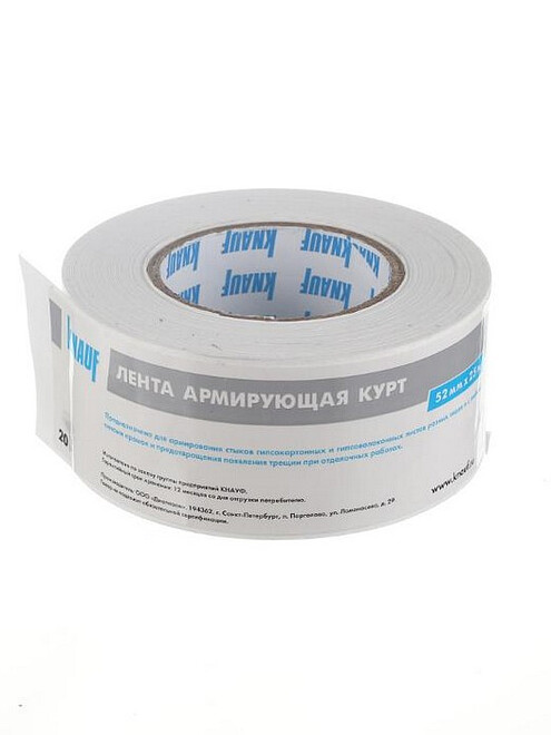 Лента армирующая бумажная Курт 52мм, 25м, РФ, Knauf 495x660 Лента армирующая бумажная Курт 52мм, 25м, РФ, Knauf 495x660 в Материке