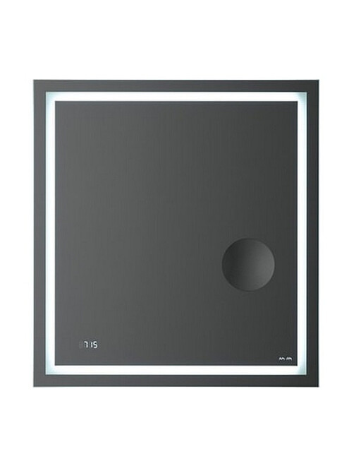 Зеркало GEM M91AMOX0653WG 65х70см с контурной LED-подсветкой, часами и линзой 495x660 Зеркало GEM M91AMOX0653WG 65х70см с контурной LED-подсветкой, часами и линзой 495x660 в Материке