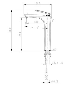 Смеситель BELLARIO LM6809C (для умывальника, высокий)