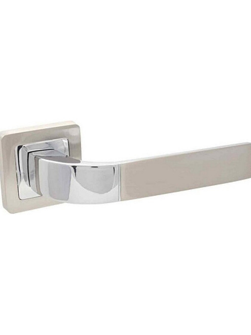 Ручка дверная Code Deco H-22104-A-NIS/CR, матовый никель/хром (уп=2шт) 495x660 Ручка дверная Code Deco H-22104-A-NIS/CR, матовый никель/хром (уп=2шт) 495x660 в Материке