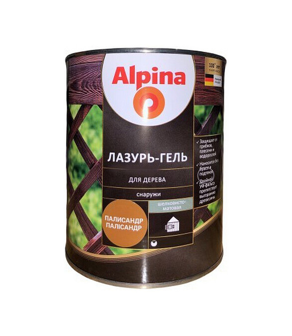 Лазурь-гель Alpina алкидый для дерева шелк.-матовый палисандр, 2,5л / 2,2кг 586x674 Лазурь-гель Alpina алкидый для дерева шелк.-матовый палисандр, 2,5л / 2,2кг 586x674 в Материке