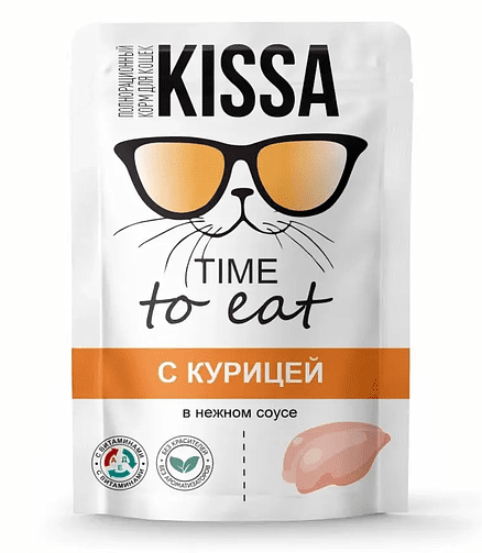 Корм для кошек Kissa индейка, соус (75г) 438x503 в Материке