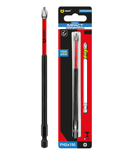Бита ударная GRAFF PH2 150мм 438x503 в Материке