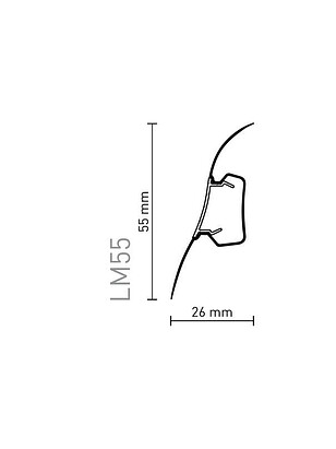 55.085.LM плинтус ДУБ СЕВЕРНЫЙ-2.5м_WE 238x286 в Материке - Вариант 2