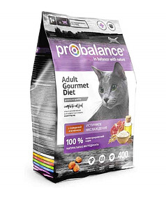 Корм для кошек ProBalance Adult Gourmet Diet говядина и ягненок (0,4кг) 238x286 в Материке