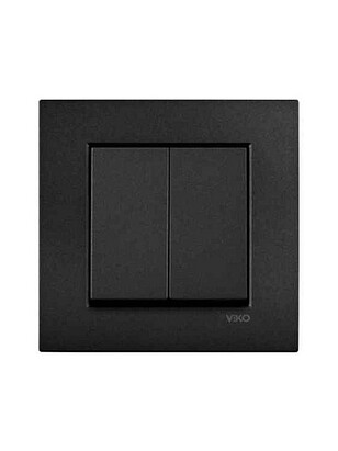Выключатель Viko NOVELLA 92105502 2кл. черный 238x286 в Материке