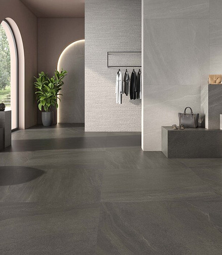 Керамогранит Geotiles EDDYSTONE 60х120 см 1,44 м2 цвет blanco 438x503 в Материке