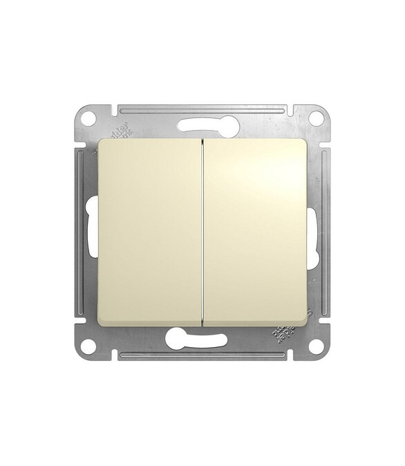 Выключатель SE GLOSSA GSL000251 2кл. беж. 586x674 в Материке