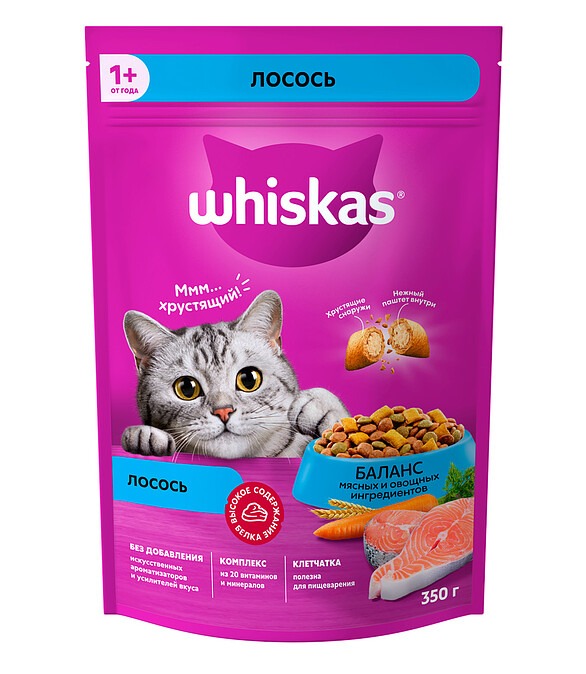 Корм для кошек WHISKAS лосось (0,35кг) 586x674 Корм для кошек WHISKAS лосось (0,35кг) 586x674 в Материке