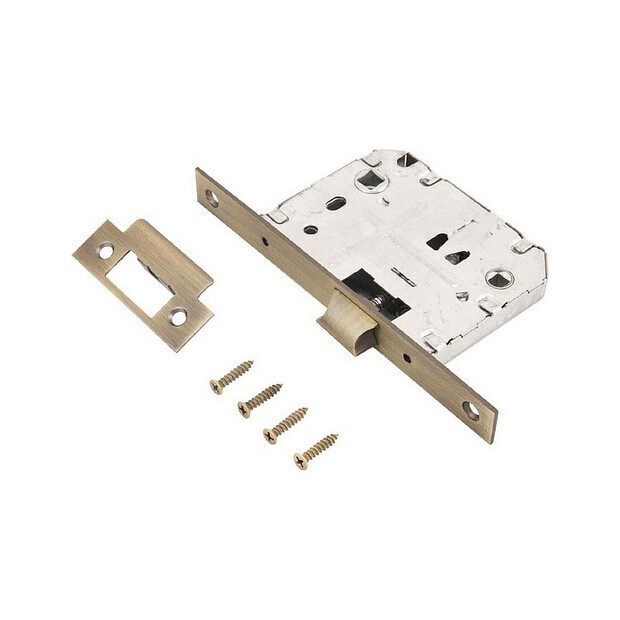 Защелка с фиксат. Аллюр L7050S AB старая бронза, д/дерев. межкомнатных дверей