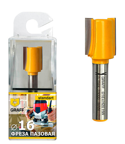 Фреза пазовая GRAFF 16х20x8мм 438x503 в Материке