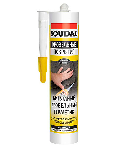 Герметик SOUDAL кровельный битумный, 280мл 438x503 в Материке