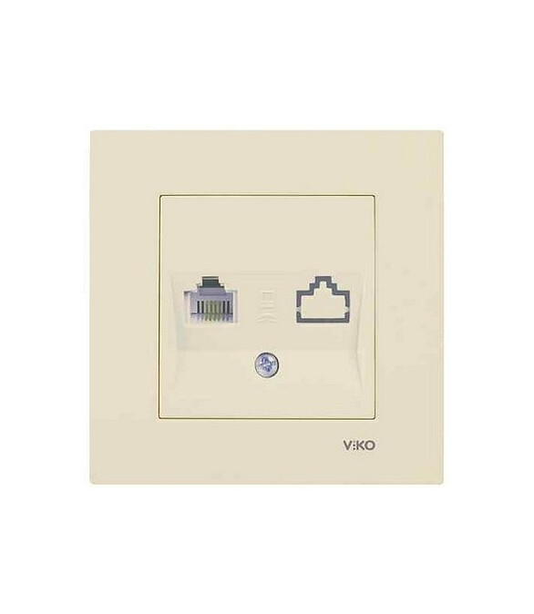Розетка ТЛФ Viko KARRE 90967213 крем 586x674 Розетка ТЛФ Viko KARRE 90967213 крем 586x674 в Материке