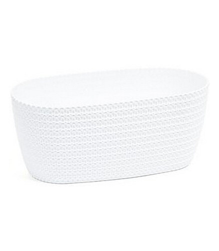 Кашпо JERSEY (38x20x16см) пластик белый LA782-05 438x503 в Материке