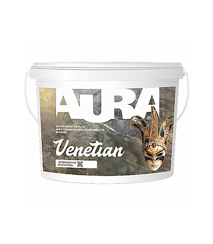Покрытие декоративное Aura Venetian, 8кг 438x503 в Материке