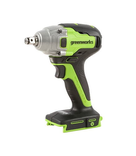 Гайковерт ударный без аккум. GREENWORKS GD24IW400 б/щ 24В 400Нм 438x503 в Материке