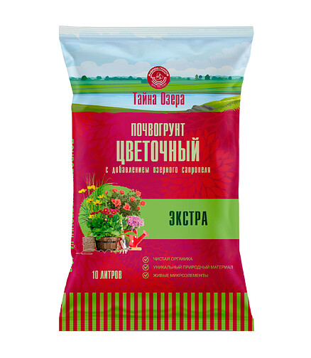 Грунт Цветочный Тайна Озера ЭКСТРА (10л) 438x503 в Материке