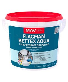 Краска FLAGMAN BETTEX AQUA для бетонных полов белый 5л