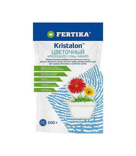 Удобрение FERTIKA Кристалон цветочный, минеральное (500г) 438x503 в Материке