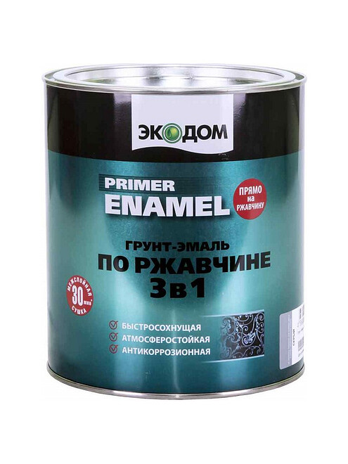 Грунт-эмаль ЭкоДом по ржавчине 3в1 Черная RAL9005, 2,2кг 495x660 Грунт-эмаль ЭкоДом по ржавчине 3в1 Черная RAL9005, 2,2кг 495x660 в Материке