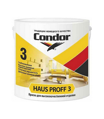Краска Condor Haus Proff 3 глубокоматовая, 6,5кг 438x503 в Материке