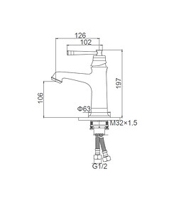 Смеситель K11020G (для умывальника) золото