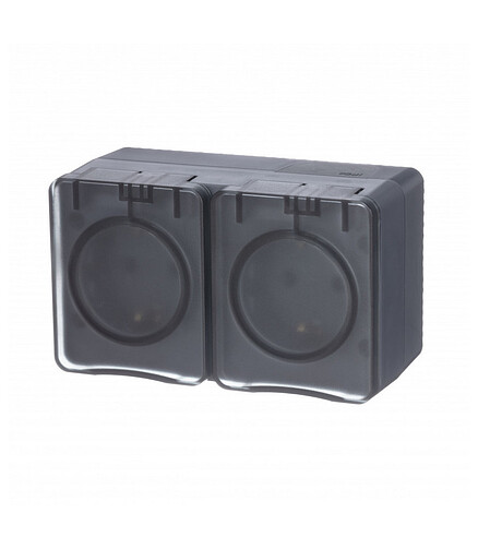 Розетка SE ATLAS Design IP54 ATN544026 2мест. с/з антрацит 438x503 в Материке