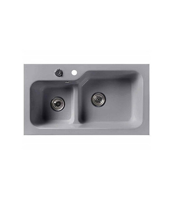 Мойка SG-REC-DUO-8045 800х452мм 1,5 чаши иск.мрамор-СЕРЫЙ СЛАНЕЦ прав. с сифоном 586x674 Мойка SG-REC-DUO-8045 800х452мм 1,5 чаши иск.мрамор-СЕРЫЙ СЛАНЕЦ прав. с сифоном 586x674 в Материке