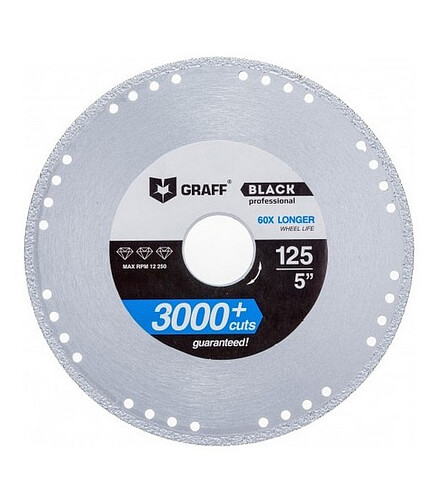 Диск алм. по металлу GRAFF Black 125мм 438x503 в Материке