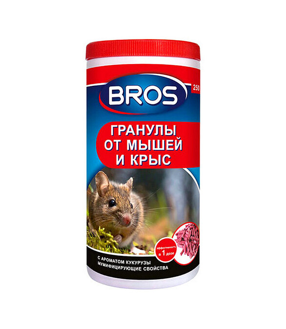 Средство Гранулы от мышей и крыс Bros, родентицид (250г) 586x674 Средство Гранулы от мышей и крыс Bros, родентицид (250г) 586x674 в Материке