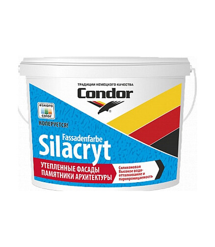 Краска Condor Fassadenfarbe-Silacryt TR, 10кг 438x503 в Материке