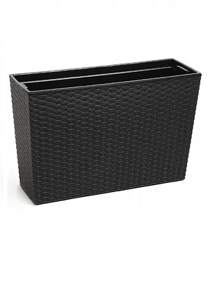 Кашпо WERBENA RATTAN с вкладышем (56x19x36см) пластик черный LA629-04 238x286 в Материке