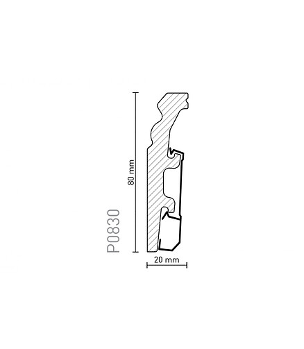 White*Design_P0830_VEGA плинтус БЕЛЫЙ-2.4м 438x503 в Материке - Вариант 2